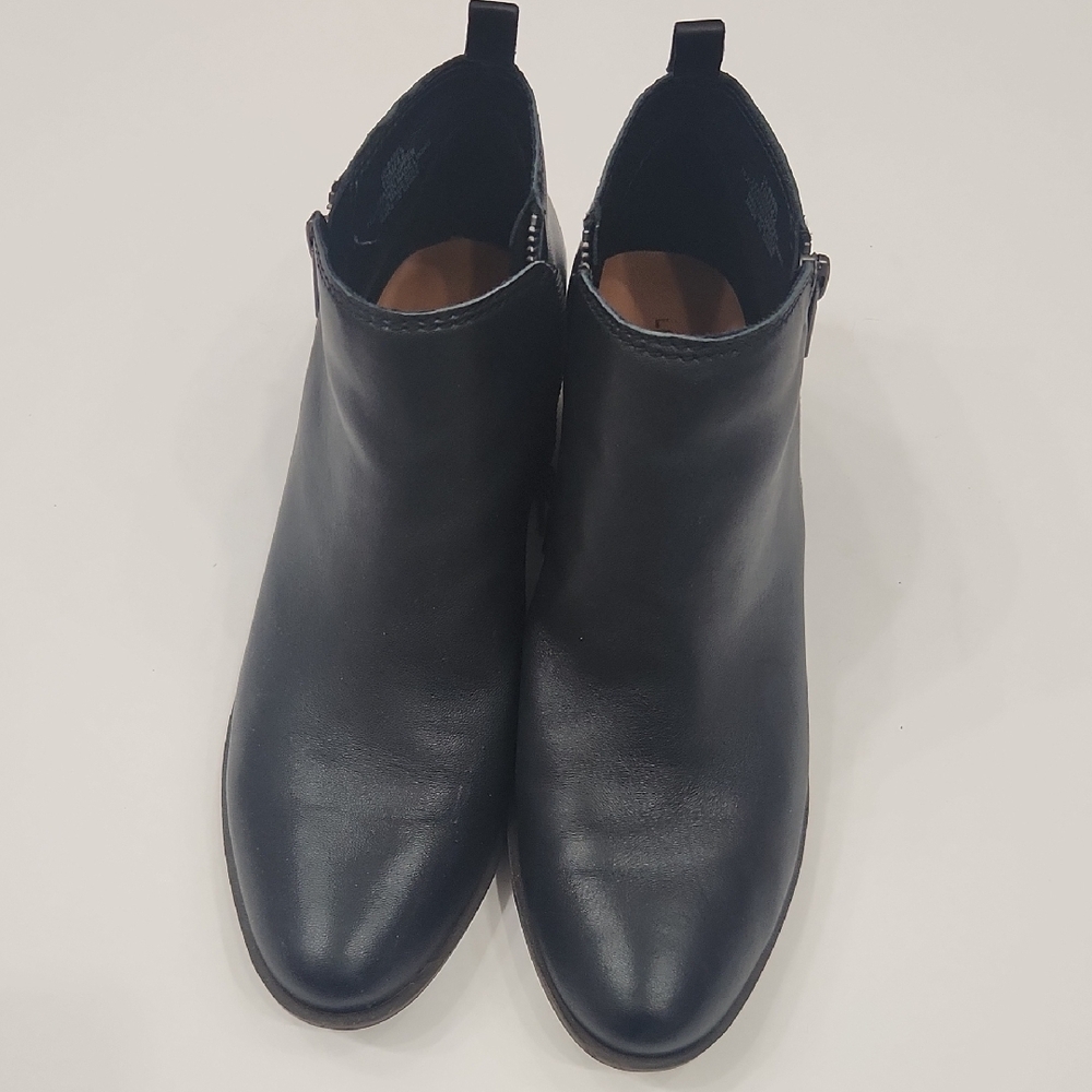 Lucky Brand Black Leather Ankle Boots